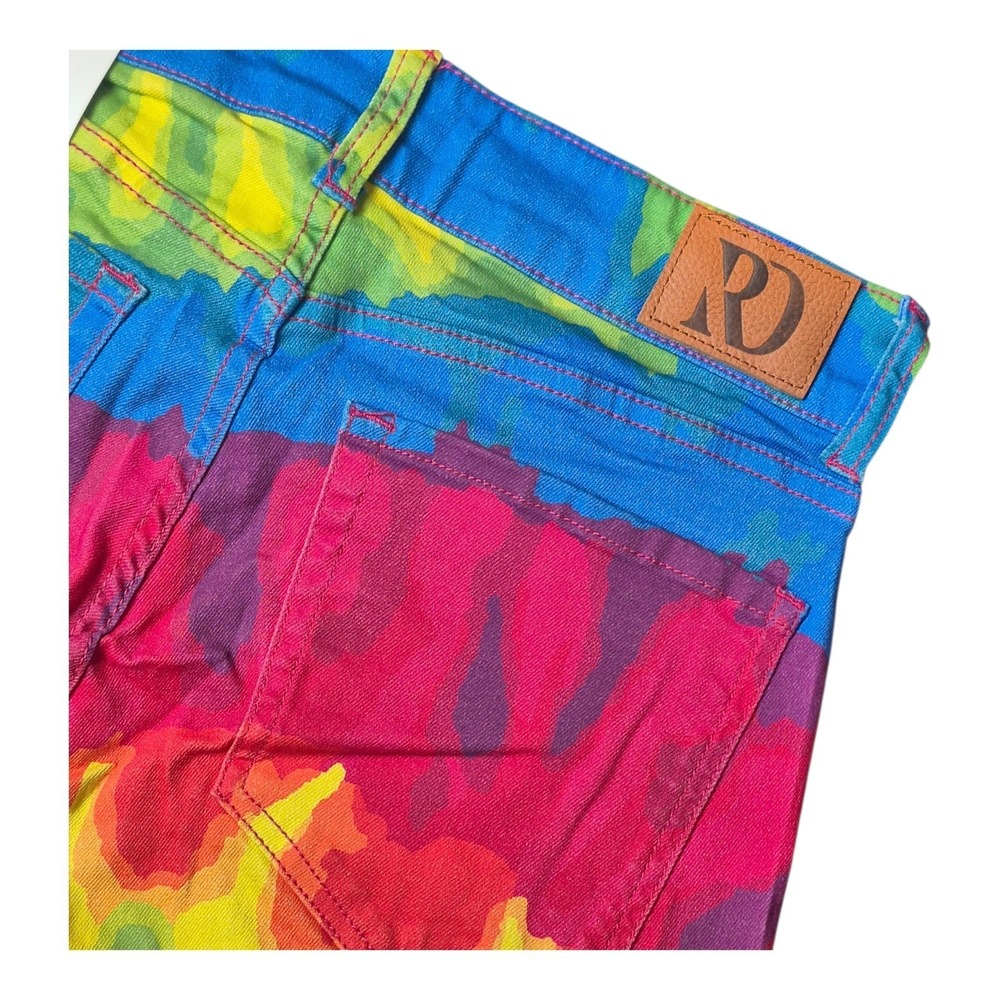 Ranch‎ Dress'n Womens S 2-4 Tie Dye Trouser Jeans Stretch Denim Western NWT